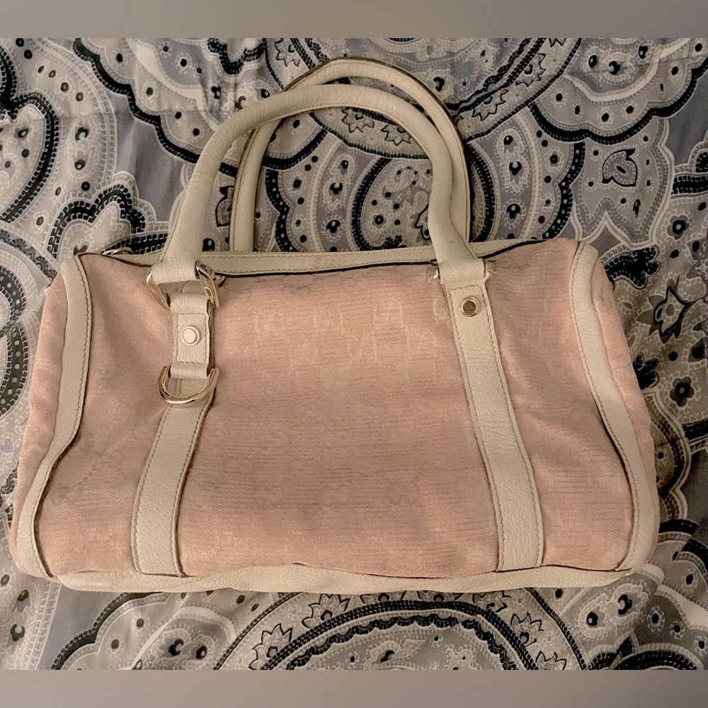 Gucci Boston bag in pink monogram canvas